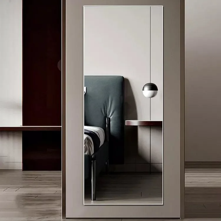 Art Home Hotel Decor جولة متعددة الأشكال من الألومنيوم إطار خشبي خشبي 40 سم 50 سم مرآة حائط